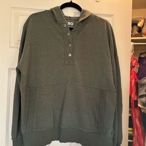 SO Tunic with Button Accents in Green